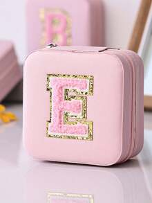 1 Stück Schmuckkasten (A-Z Buchstaben) Schmuckkasten, Aufbewahrungsbox, Schmuckablage, Ohrring Halskette Aufbewahrungsregal, Aufbewahrungsschale, tragbarer Reise-Schmuckkasten, saisonale Aufbewahrung für Herbst/Winter, Ring Ohrring Halskette Aufbewahrungsbox, Präsentationsständer - Geeignet als Geschenkbox für Mädchen und Damen, Halloween Geschenkbox, Weihnachtsgeschenkbox