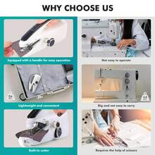 Portable Mini Sewing Machine: Electric Hand Sewing Machine With Sewing Kit For Versatile Handicrafts - Black and White - View 9