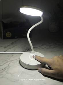 1 Pieza Lámpara De Mesa Led, Luz De Lectura Alimentada Por Usb, Brillo Ajustable Continuamente Luz De Noche Decorativa