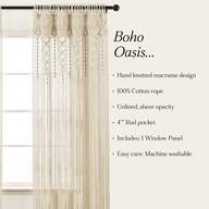 LUSH DECOR Boho Macrame Textured Cotton Window Curtain/Room Divider/Doorway/Wall Decor Blush 40X84 Halloween-Fall Decor-Room Decor