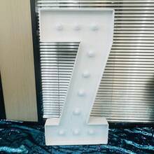 1 Set 28.74inch/73cm Marquee Light Up Numbers, Large Marquee Numbers For 1st 15th 16th 18th 21th 20th 30th 40th 50th 60th 70th 80th Birthday Party Decorations, Giant Light Up Numbers Shower Anniversary Decor, Warm White Lights DIY Kit - 黃色 - 查看 8