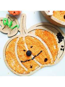 A Handmade Wooden Embossed Tray Set Suitable For Children Aged 3 And Above. (Suitable For Boys And Girls), This Is A Children's Table Embossing Game, Sensory Trays, Wooden Embossed Crafts, With Various Shapes Such As Flowers, Trees, Christmas Stockings, Pumpkins, Etc. - Multicolor - View 19