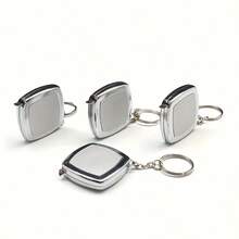 A 78.74-Inch Aluminum Alloy Mini Tape Measure Keychain, A Portable And Compact Pocket Tool With An Accuracy Of 0.01 - 銀色 - 查看 2