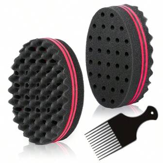 Magic Twist Hair Sponge, Barber Hair Brush Sponge, Styling Tool For Afro Curl, Coils, Dreadlocks