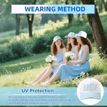 The Bride's Truck Cap PreWedding Party Decorations The Bride's Headpiece The Bridesmaids' Gifts The Wedding Hat-0089 - 藍色 - 查看 6