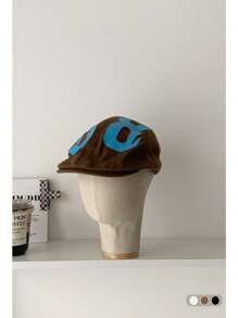 1 件复古美国字母印花报童帽，女士春夏休闲画家贝雷帽 - 多色- - 查看 15