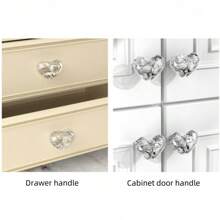 1个心形马桶按压器，马桶水箱按钮，马桶按压器，创意心形冲水按钮，水钻马桶按压器，美甲长款马桶按压器，通用浴室冲水神器，马桶盖辅助器，马桶座圈套，抽屉把手，橱柜门把手，冰箱把手，马桶盖升降器浴室配件浴室工具 - 彩色 - 查看 4