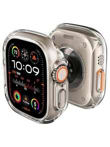 3pcs Transparent Hollow Case, PC Hard Shell Hollow Watch Case Suitable For 38/40/41/42/44/45/49mm Ultra/SE/8/7/6/5/4/3/2/1 - Clear - View 7