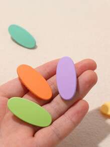 30个随机马卡龙色方形塑料发夹，小号刘海和侧发夹，可爱简约日常佩戴，爪夹，发夹，发夹，发夹，发夹 - 彩色 - 查看 5