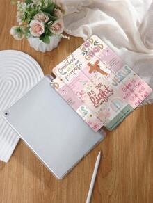 Collage Pattern Case Compatible With IPad 10th Generation,IPad 7/8/9 10.2inch,Cover Compatible With IPad A9 Plus 10.95 Inch,Compatible With Huawei MatePad 10.4 Inch/ Tab,With Pen Holder/Anti-Fall/Automatic Sleep/Wake Lid - 白色 - 查看 3