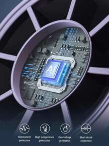 1 件男女通用纯色 USB 可充电大功率迷你手持风扇，适合送礼、夏季户外旅行沙滩运动居家办公日常使用