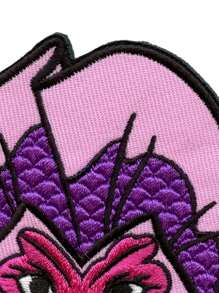1PC Official Alice In Wonderland Purple Pansy Embroidered Iron On Patch - Multicolor - View 6