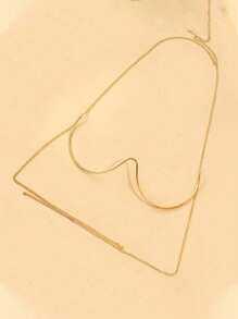 1pc Gold Sexy Metal Bra Fashion Retro Women Bikini Body Chain Chest Chain Homecoming Graduation Party Jewelry - Gold - View 3