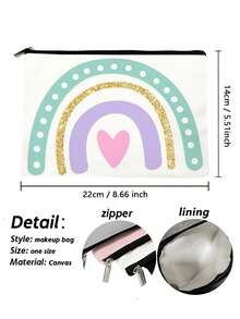1pc Teacher Gifts, To Best Teacher Ever Letter Print Makeup Bag, Gift Bag Zipper Bag For Travel, Lightweight Storage Bag, Coin Purse, Zipper Clutch Pouch, Pouch Bags Cosmetics Bag Makeup Storage Bag Beauty Bag Makeup Bag, Cosmetic Bag, Vacation Organizer, Large Capacity Makeup Organizer Makeup Case,Travel Essentials Bag For School Holiday Back To School Supplies Travel Bag For Women Make Up Bag
