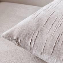 1/2 vỏ gối trang trí kẻ sọc cổ điển, vải dệt 100% polyester, thiết kế khóa kéo, có thể giặt máy, họa tiết hình học, thích hợp cho ghế sofa, giường, phòng ăn, văn phòng tại nhà - Nâu nhạt - Xem 3