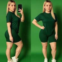 Women Two-Piece Outfits - Green - View 2