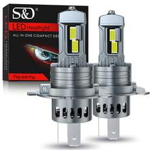 S&D Bombillas LED para faros delanteros de 20000LM H4 Canbus H7 H11 9005 HB3 9006 HB4 H27 880 881 Super brillantes de 12V 6000K CSP para automóviles - Blanco - Ver 1