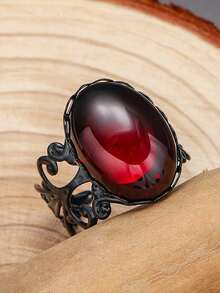 1PC Gothic Vampire Red Colour Crystal Rings For Woman Girls Mystery Witch Jewelry Halloween Gift Accessories - ring - View 3