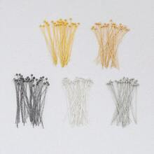 200pcs DIY Jewelry Making Headpins, 16mm-40mm Sizes Ball Pins, Bendable & Cuttable Beading Needles, Suitable For Jewelry Making And Sewing Supplies, Round Head Pins, Earring & Pendant Connectors, Cuttable Beading Pins, Bracelet & Necklace Decorative Pins, Can Replace Eyepins As Bead Piercing Connectors