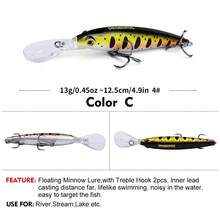 CISEA F18 Fishing Lure Minnow Lure For Fishing Hard Bait Jip Head Floating Water 13g 12.5cm - Multicolor - View 8