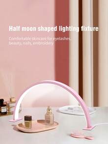1 Đèn chiếu sáng hình trăng lưỡi liềm 3 màu, nhiệt độ màu 10 mức, công tắc nút bấm di động, đèn LED chiếu điểm chăm sóc mắt cho bàn làm việc tại nhà, tự làm móng và lông mi, trị mụn - Nhiều màu - Xem 3