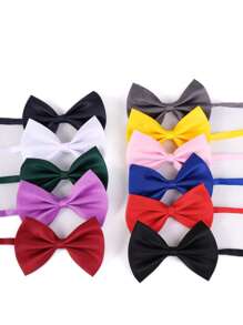 1pc Children's Solid Color Bowknot, Boys' Suit Tie, Children's Solid Color Bowknot, Suitable For Wearing At Parties And Performances