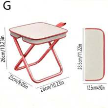 1 Peça Cadeira Dobrável Portátil para Uso Externo, Banqueta Compacta para Pesca, Viagem, Camping, Resistente e Leve