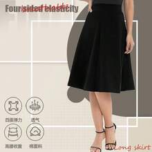 23" Knee Length Skorts Skirts For Women With Pockets Tennis Skirt High Waisted Golf Skirts For Women Casual - 黑色 - 查看 3