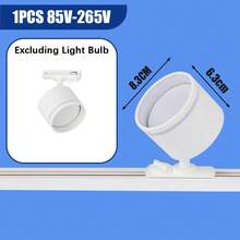 GX53 轨道照明灯具,吸顶式可调射灯,180°旋转,黑/白金属铝+PC,AC85-265V,适用于卧室/书房/客厅/衣橱/展示柜/展厅/商店/画廊/走廊/餐厅/服装店/酒吧(套装包含轨道和连接配件) - 軌道燈照明組GX53燈座模式 - 查看 22