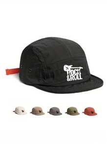 1 件圆形骷髅图案短檐棒球帽，休闲可调节太阳帽，男女通用，适合春夏季，适合日常穿着、运动、旅行、万圣节