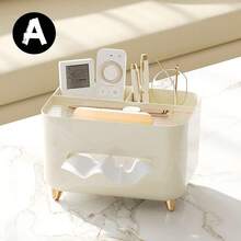 1 pièce Boîte à mouchoirs de luxe et durable, style mode. Espace de rangement multifonctionnel pour la télécommande, les clés et autres essentiels. Décoration élégante de couleur crème pour la maison. Conception compacte et robuste pour la table, le bureau ou la coiffeuse - Boîte de rangement décorative pour la chambre, le bureau ou le dortoir - Multicolore - Voir 4