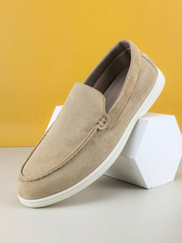 Designer Fashion Men's Slip-On Penny Loafers, Faux Suede Casual Shoes, Soft & Comfortable, Breathable Flat Dress Shoes, Versatile For Business, Party, Wedding, Spring/Summer/Fall, Plus Size, Multiple Colors Old Money Chic Autumn