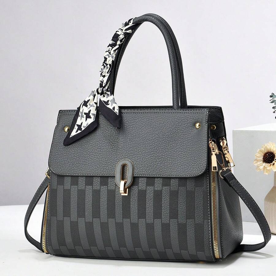 Women Top Handle Bags - 灰色 - 查看 1