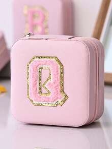 1 Stück Schmuckkasten (A-Z Buchstaben) Schmuckkasten, Aufbewahrungsbox, Schmuckablage, Ohrring Halskette Aufbewahrungsregal, Aufbewahrungsschale, tragbarer Reise-Schmuckkasten, saisonale Aufbewahrung für Herbst/Winter, Ring Ohrring Halskette Aufbewahrungsbox, Präsentationsständer - Geeignet als Geschenkbox für Mädchen und Damen, Halloween Geschenkbox, Weihnachtsgeschenkbox