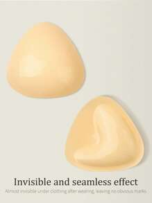 V-Shaped Double-Sided Adhesive Bra - Silicone Triangular Breast Pad, Reusable Breast Pad Push Up Design