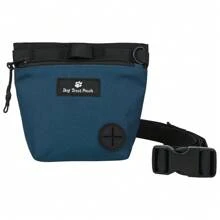 带训练响片的狗粮袋，升级版三重磁扣防漏设计，带便便袋分配器的双杯宠物散步腰包，金属夹腰带狗零食袋狗零食袋遛狗袋