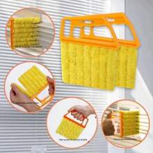 1 pieza Cepillo de limpieza para persianas, fácil de quitar, lavable a máquina, herramienta de limpieza manual, cepillo para eliminar el polvo de las rejillas del aire acondicionado, para limpiar el polvo de las ranuras de las persianas y del aire acondicionador, diseño moderno de mango de plástico, adecuado para la cocina, ventanas de la oficina, dormitorio, ventanas de la sala de estar, limpieza de electrodomésticos