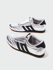 MASKERT Damen Freizeitschuhe, Damen Brotschuhe, Damen Moralschulung Schuhe, atmungsaktive weiße Lässig Schuhe, Lederoberfläche, Gummisohle, bequem und lässig