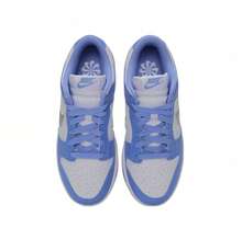 Nike Dunk Low 藍白色男女經典復古低筒板鞋 - 藍白色 - 查看 9