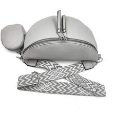 Stylish Fanny Pack With An Additional Pouch And Adjustable Strap - Grey - View 2
