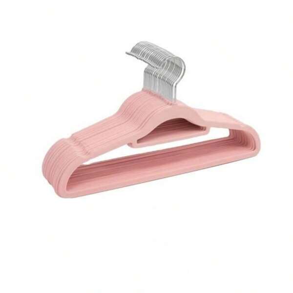 10pcs 41.5cm Velvet Hangers, Non-Slip Adult Clothes Hangers With 360 Degree Rotating Hook - Durable & Cute For Jackets, Shirts, Dresses (Pink)