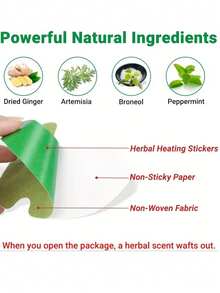 72 Pieces Of Mugwort Knee Pads, Suitable For Knees, Cervical Vertebrae, Shoulders, Lumbar Vertebrae, Self-Heating, Protect Knees - màu xanh lá - Xem 3