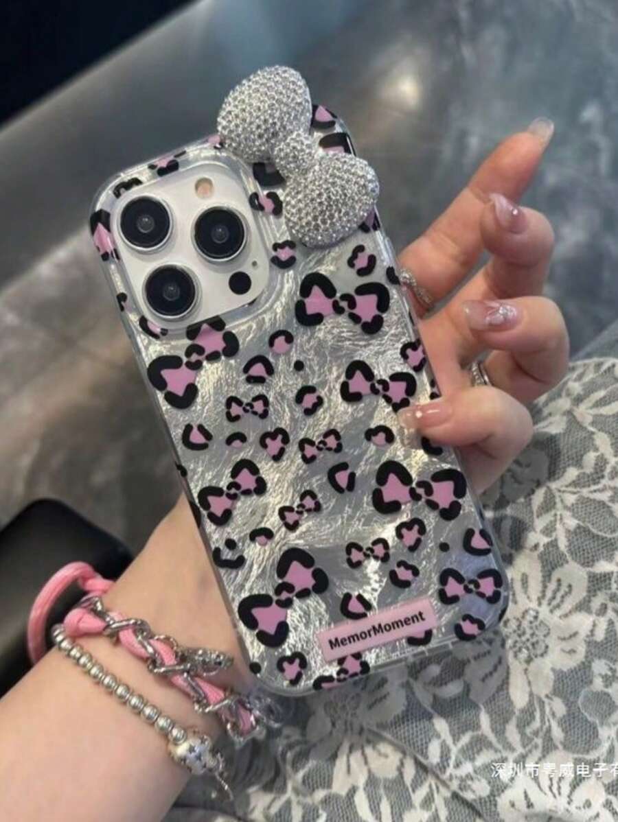 立体蝴蝶结苹果 iPhone16 15 Pro Max/14/13 Pro/12/11/8 Plus/X/Xs/Xs Max 优雅情侣手机壳 男女款