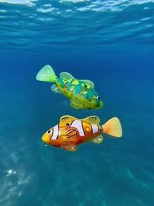 4-Color Electric Simulation Fish Cat Toy, Automatic Swimming Fish Toy, Sensing Swaying Fish Toy That Glows, Includes Batteries