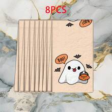 2/4 Pcs Ghost Pattern Printed Dish Towels, Halloween, Super Absorbent Microfiber Modern Towels For Cooking And Baking, Printed Dishcloths, Cleaning Towels, Hand Towels, Tea Towels, Super Soft And Highly Absorbent, Great Gift For Neighbors, Moms, Friends, Birthday, Halloween, Housewarming, Kitchen Decor, Household Essentials