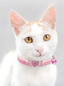 Adjustable Soft Pet Collar With Bell – Stylish For Small Dogs, Cats, And Kittens