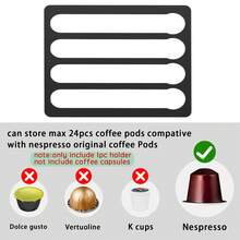 1pc Metal Coffee Capsule Holder, Creative Wall-Mounted Coffee Capsule Display & Storage Rack, No Drilling Required, Multiple Installation Options, Holds Up To 20/40 Capsules - Multicolor - View 11