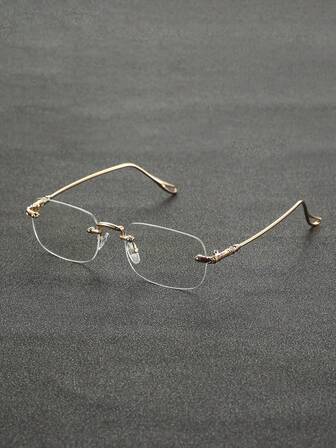 1 pieza Gafas elegantes clásicas de montura a juego con diseño retro y popular, nunca pasadas de moda, para uso casual, diario, actividades al aire libre, oficina, lectura, negocios y moda para hombres