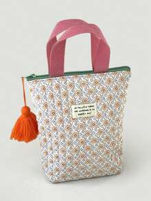 Multifunctional Mommy Diaper Bag With Stitching Design Portable Storage Bag