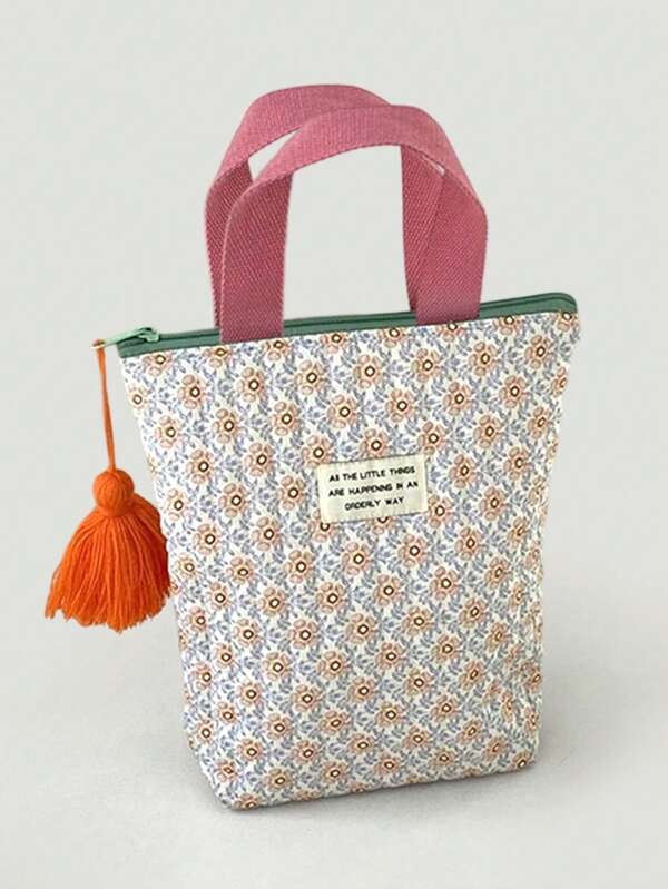 Multifunctional Mommy Diaper Bag With Stitching Design Portable Storage Bag